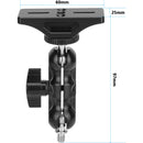 CAMVATE Dual 1/4"-20 Ball Head with Extension Support for Blackmagic Micro Converter