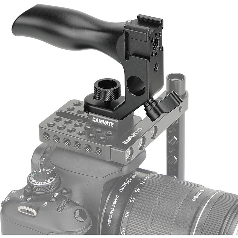 CAMVATE Topside Handgrip with Single 15mm Rod Clamp & Triple Shoe Mount