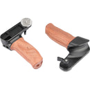 CAMVATE Wooden Handgrips with ARRI Rosette M6 Thumbscrew Mounts (Pair)