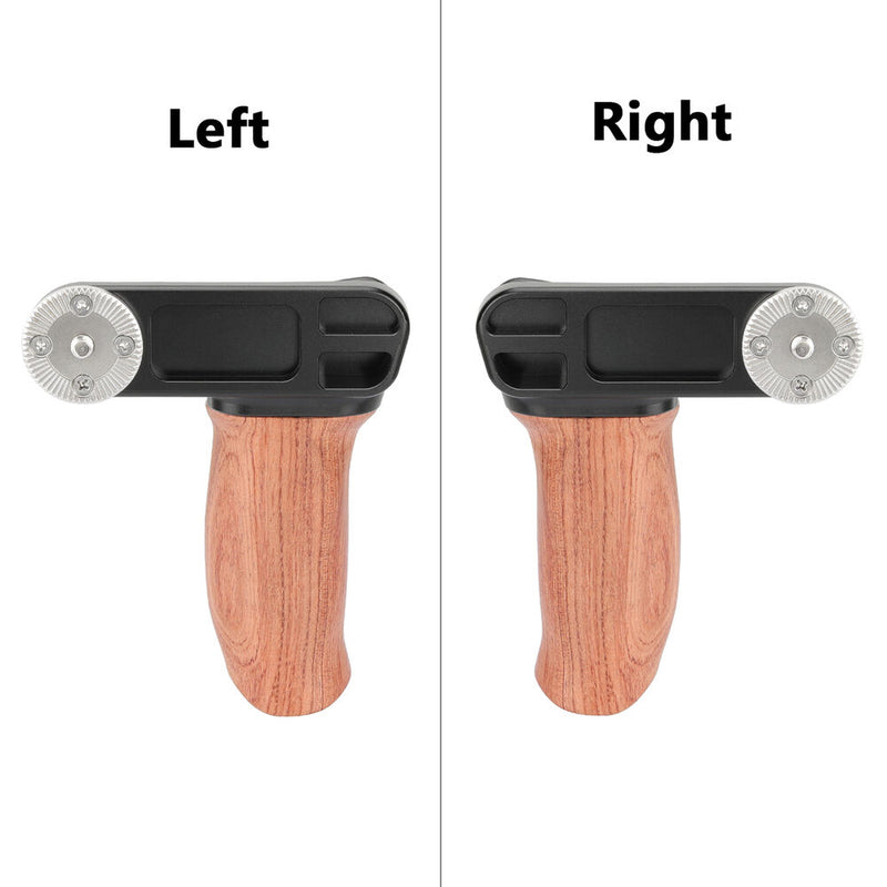 CAMVATE Wooden Handgrips with ARRI Rosette M6 Thumbscrew Mounts (Pair)