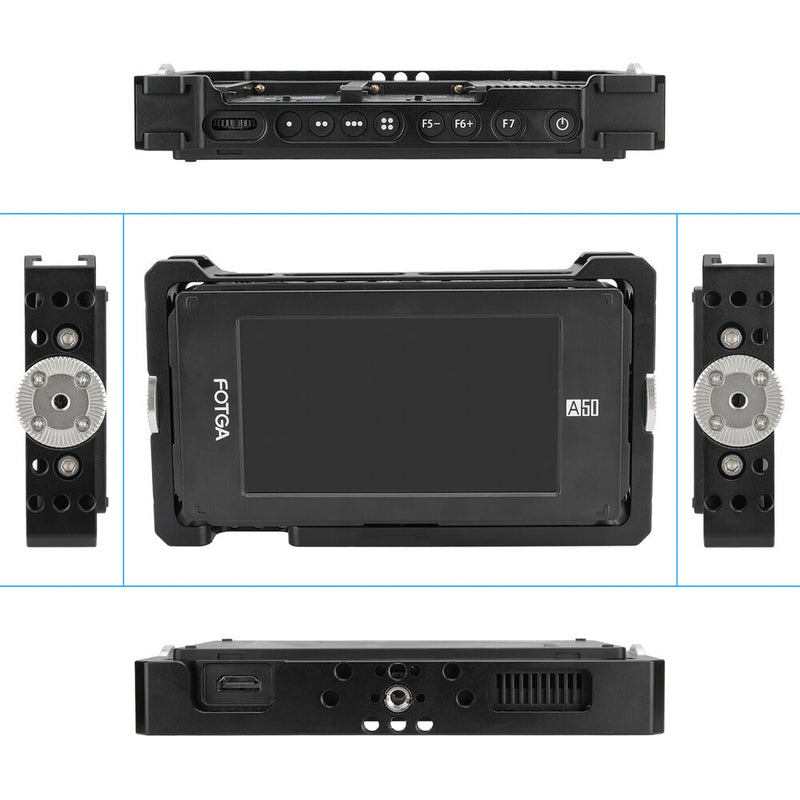 CAMVATE Protective Cage & Adjustable Magic Arm for Fotga DP500IIIS A50 Series Monitors