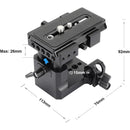 CAMVATE Quick Release 15mm Rod Clamp Mount and Top Plate Bundle