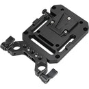 CAMVATE V-Mount Quick Release Plate with 15mm Dual-Rod Clamp