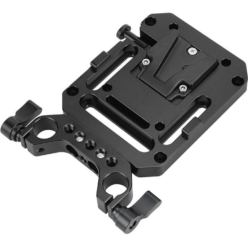 CAMVATE V-Mount Quick Release Plate with 15mm Dual-Rod Clamp