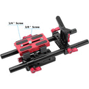 CAMVATE Universal Tripod Mount Rig with Manfrotto Quick Release Plate & Lens Support