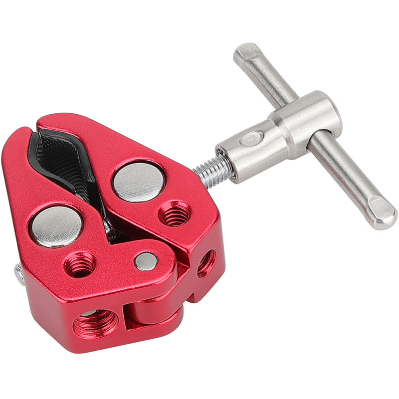 CAMVATE Universal Super Clamp with T-Handle & 1/4"-20 & 3/8"-16 Threads (Red)