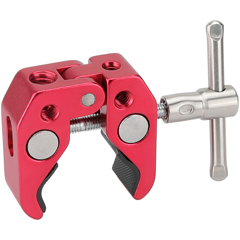 CAMVATE Universal Super Clamp with T-Handle & 1/4"-20 & 3/8"-16 Threads (Red)