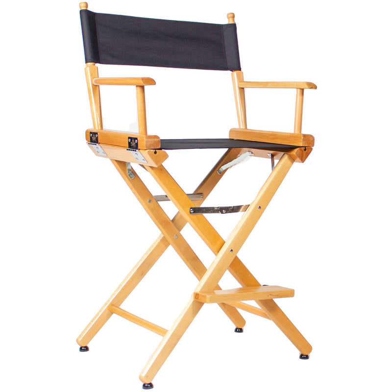 Filmcraft Pro Series Medium Director's Chair (24", Natural Frame, Black Canvas)