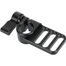 CAMVATE Handy 15mm Single-Rod Clamp with 1/4"-20 Mounting Grooves (Black Knob)