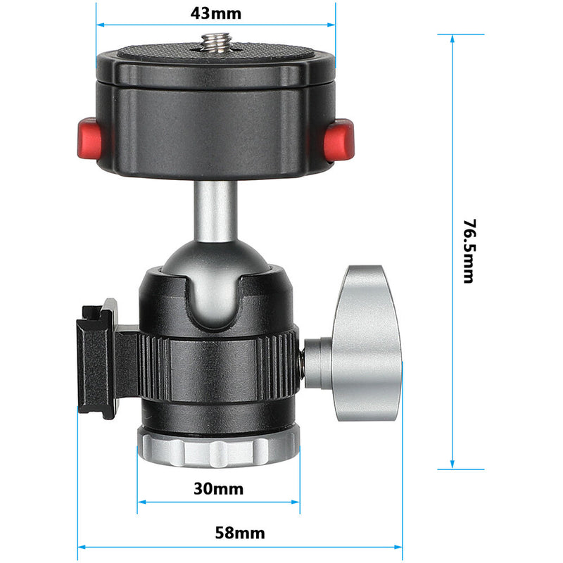 CAMVATE Ball Head with Quick Release Plate & Shoe Mount