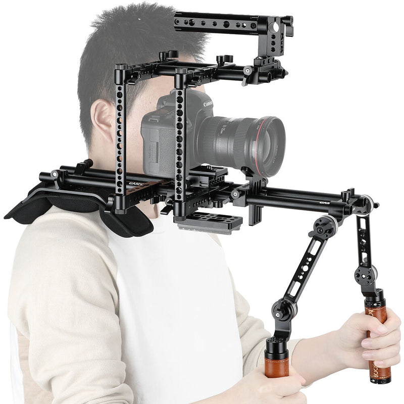 CAMVATE Pro Shoulder Rig Bundle with Adjustable Half Camera Cage