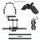 CAMVATE Pro Shoulder Rig Bundle with Adjustable Half Camera Cage