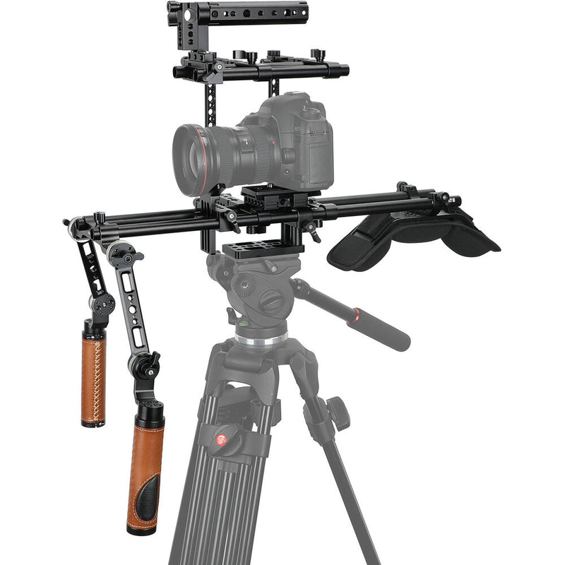 CAMVATE Pro Shoulder Rig Bundle with Adjustable Half Camera Cage