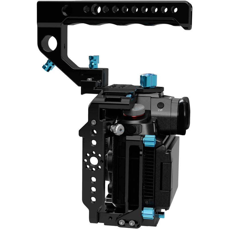 Kondor Blue Camera Cage with Top Handle for Panasonic Lumix GH6 (Raven Black)