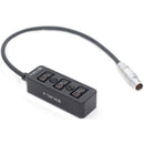 DigitalFoto Solution Limited Power Splitter Cable with 6-Pin LEMO 14.8V Output to D-Tap (11.8")