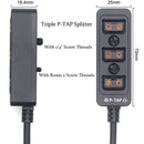 DigitalFoto Solution Limited Power Splitter Cable with 6-Pin LEMO 14.8V Output to D-Tap (11.8")