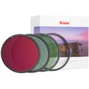 Kase 112mm Premium Magnetic 4 Filter Kit with Stack Caps (R-MCUV, ND8, ND64, CPL)