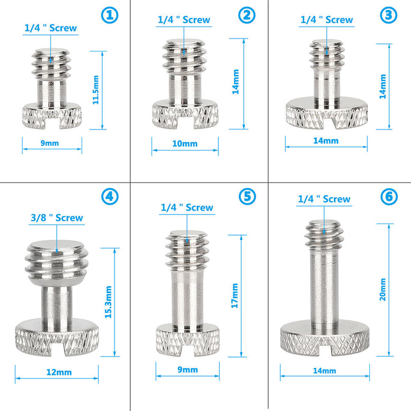 CAMVATE Slotted Screw Assortment for Quick Release Plates