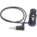 DigitalFoto Solution Limited 3.5mm TRS Right-Angle to Short XLR Female Audio Cable, Locking (1.6')