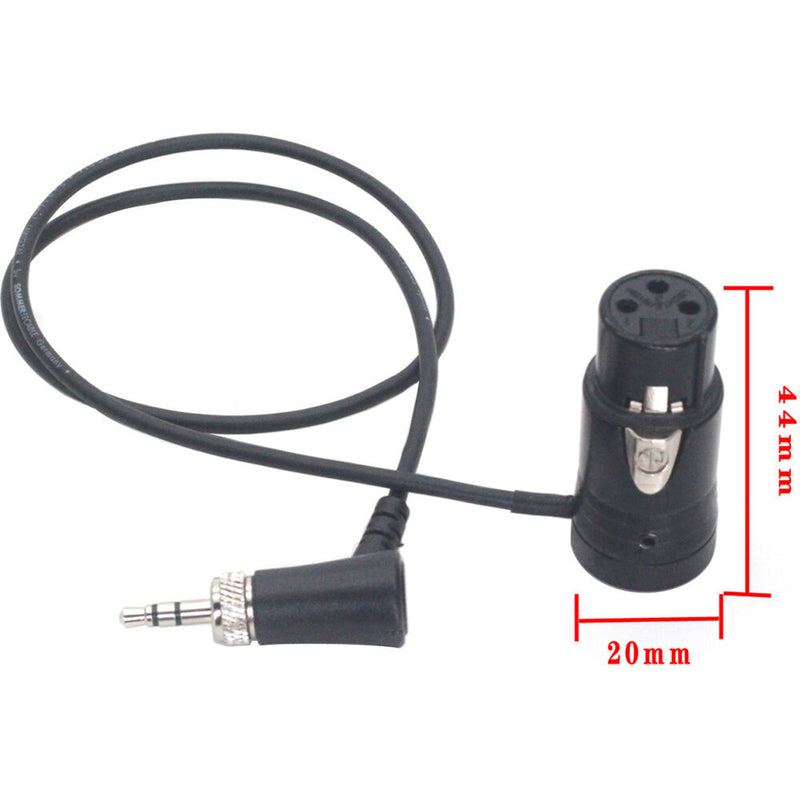 DigitalFoto Solution Limited 3.5mm TRS Right-Angle to Short XLR Female Audio Cable, Locking (1.6')