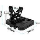 CAMVATE Crab Clamp with V-Lock Quick Release Battery Plate with 75 x 75 VESA (Female)