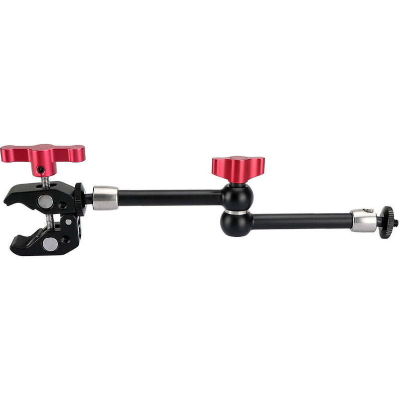 CAMVATE Universal Super Crab Clamp and 10" Articulating Magic Arm Bundle (Black Body)