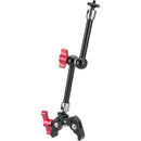 CAMVATE Universal Super Crab Clamp and 10" Articulating Magic Arm Bundle (Black Body)