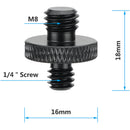 CAMVATE M8 Male to 1/4"-20 Male Screw Adapter (2-Pack)