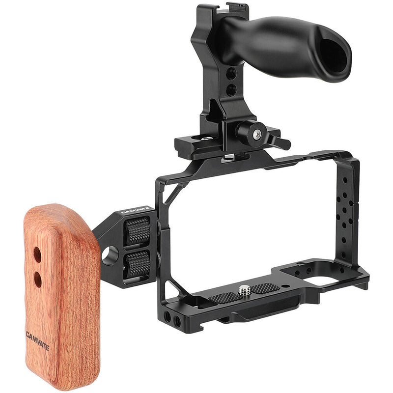 CAMVATE Full Camera Cage Bundle with Top & Left-Side Handgrips for Sony ZV-E10