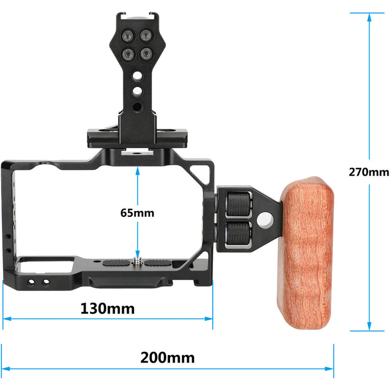 CAMVATE Full Camera Cage Bundle with Top & Left-Side Handgrips for Sony ZV-E10