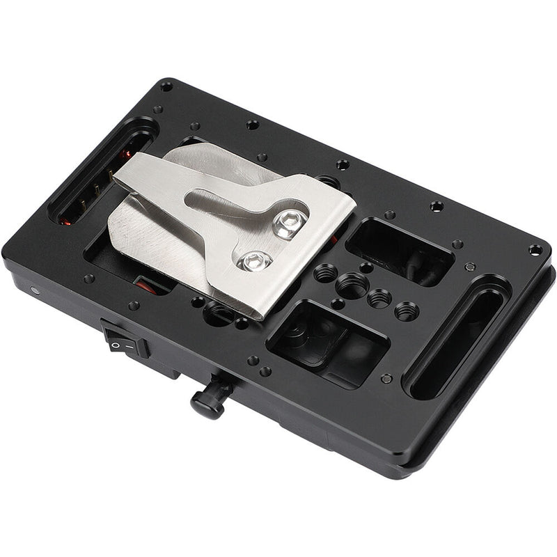 CAMVATE V-Lock Battery Plate Splitter with Belt Clip & LP-E6 Dummy Battery