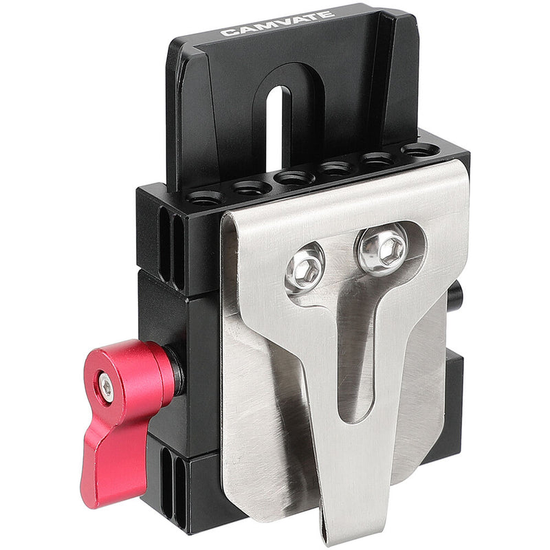 CAMVATE Manfrotto-Type Quick Release Plate, Clamp Baseplate, and Handy Belt Clip