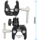 CAMVATE Double Super Clamp with 1/4"-20 Ball Head Adapter