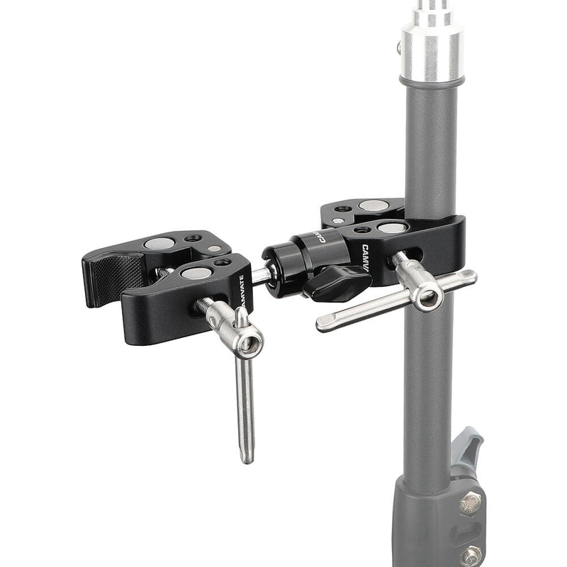 CAMVATE Double Super Clamp with 1/4"-20 Ball Head Adapter