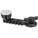 CAMVATE Extension Arm with Dual ARRI Rosettes and M6 Thumbscrew (Black Knob)