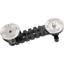 CAMVATE Extension Arm with Dual ARRI Rosettes and M6 Thumbscrew (Black Knob)