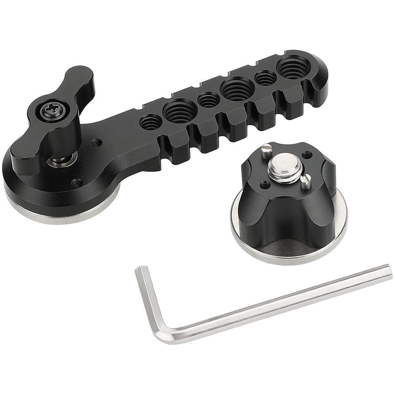 CAMVATE Extension Arm with Dual ARRI Rosettes and M6 Thumbscrew (Black Knob)