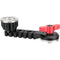 CAMVATE Extension Arm with Dual ARRI Rosettes and M6 Thumbscrew (Red Knob)