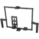 CAMVATE Adjustable 10" Monitor Cage Rig with Dual Cheese Plate-Style Handles