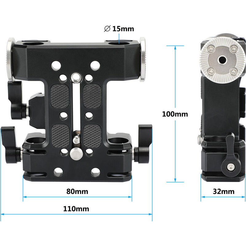 CAMVATE 10" Dovetail Plate and Quick Release Baseplate