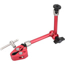 CAMVATE Universal Super Crab Clamp and 10" Articulating Magic Arm Bundle (Red Body)