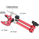 CAMVATE Universal Super Crab Clamp and 10" Articulating Magic Arm Bundle (Red Body)