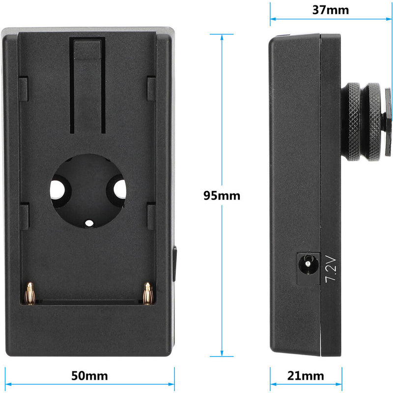 CAMVATE Sony L-Series Battery Plate with Cold Shoe Mount Adapter