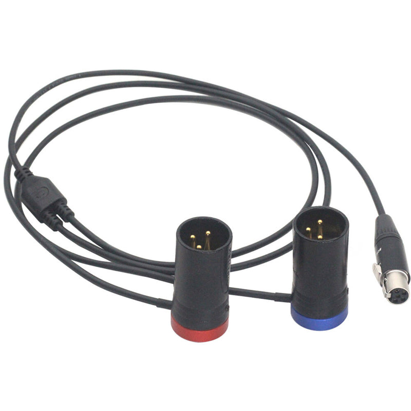 DigitalFoto Solution Limited TA5F Mini XLR Female to Dual Short 3-Pin XLR Male Conversion Cable (3.2')