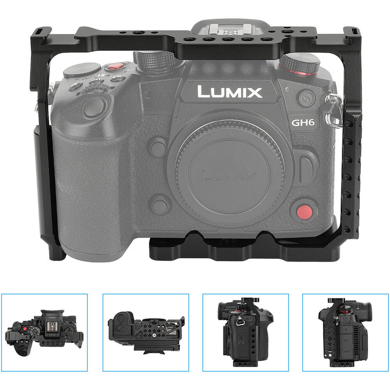 CAMVATE Full Camera Cage with Top Handle for Panasonic Lumix GH6