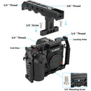 CAMVATE Full Camera Cage with Top Handle for Panasonic Lumix GH6