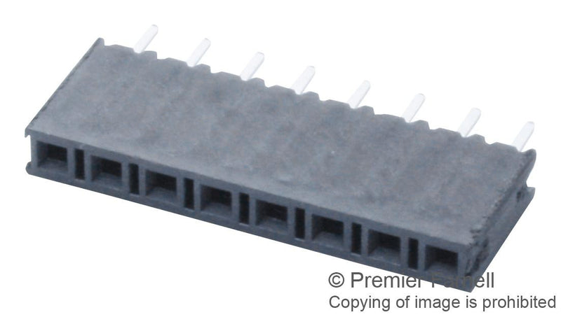 SAMTEC BCS-108-L-S-TE Board-To-Board Connector, Vertical, 2.54 mm, 8 Contacts, Receptacle, BCS Series, Through Hole