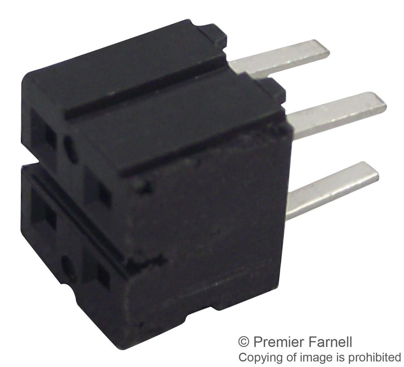 SAMTEC CES-106-01-T-D Board-To-Board Connector, Dual, 2.54 mm, 12 Contacts, Receptacle, CES Series, Through Hole, 2 Rows