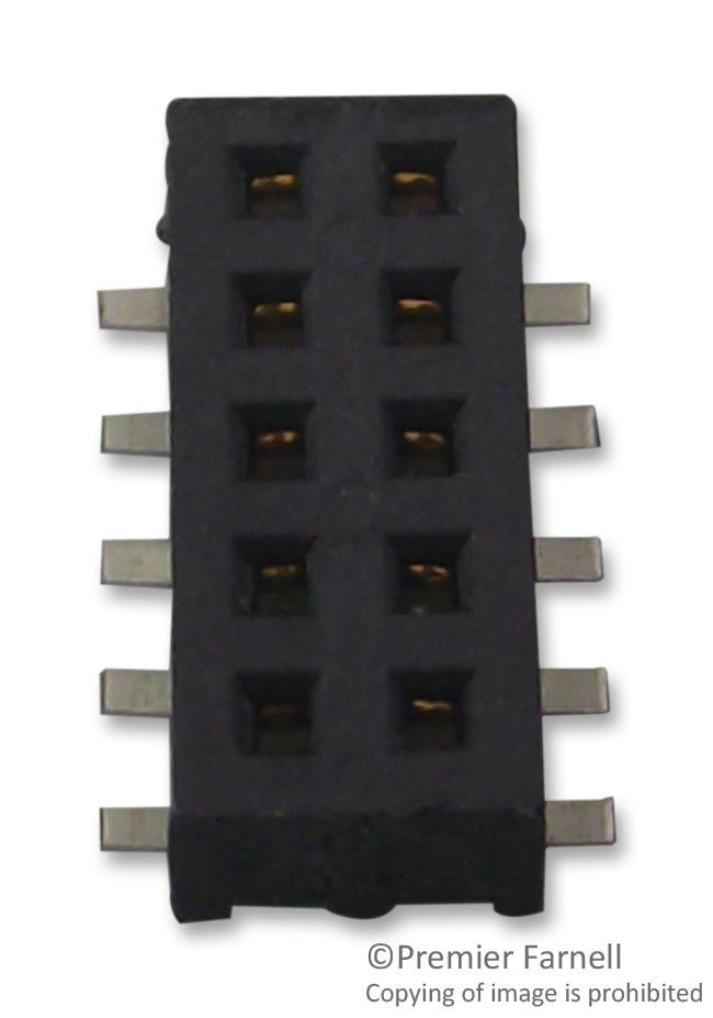 SAMTEC CLP-105-02-L-D Board-To-Board Connector, 1.27 mm, 10 Contacts, Receptacle, CLP Series, Surface Mount, 2 Rows