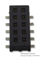 SAMTEC CLP-110-02-L-D Board-To-Board Connector, 1.27 mm, 20 Contacts, Receptacle, CLP Series, Surface Mount, 2 Rows